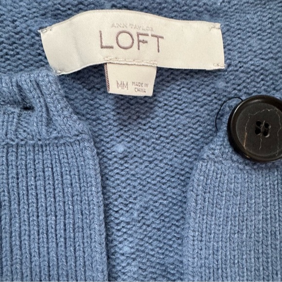 LOFT Blue Knit Cardigan - Picture 2 of 4